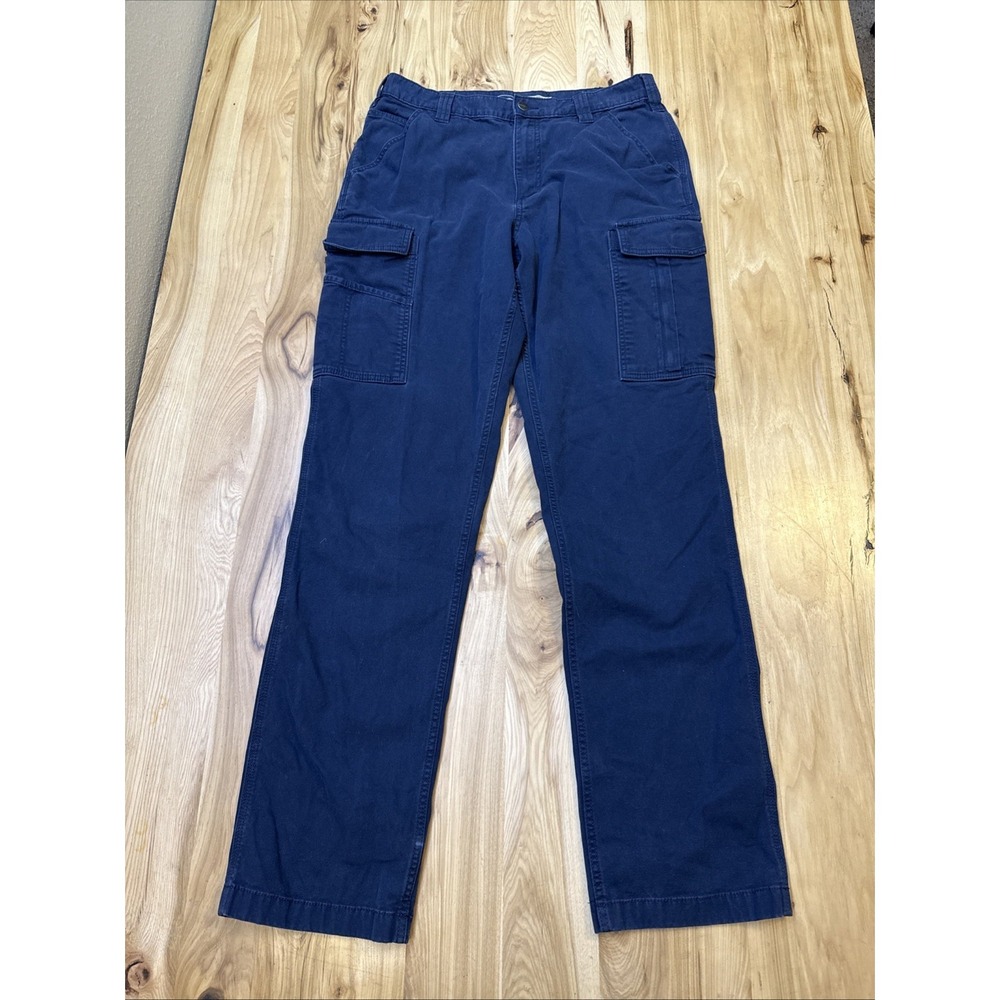 Carhartt 103574 Men's Navy Blue Rugged Flex Rigby Cargo Work Pant Size 34x36